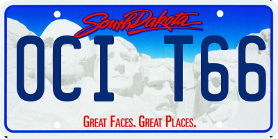 SD license plate 0CIT66