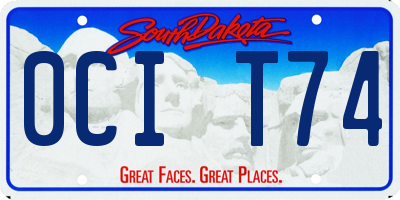 SD license plate 0CIT74