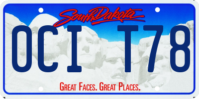 SD license plate 0CIT78