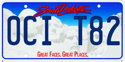 SD license plate 0CIT82