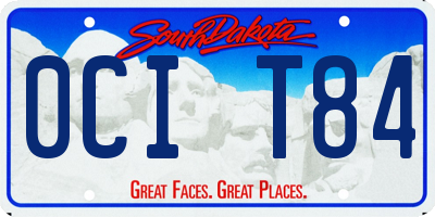 SD license plate 0CIT84