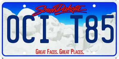 SD license plate 0CIT85
