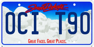 SD license plate 0CIT90