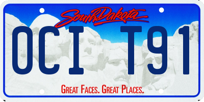 SD license plate 0CIT91