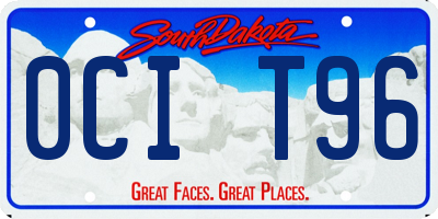 SD license plate 0CIT96