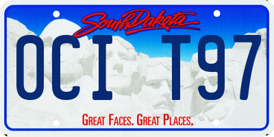 SD license plate 0CIT97
