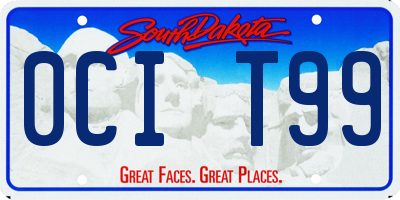 SD license plate 0CIT99