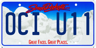 SD license plate 0CIU11