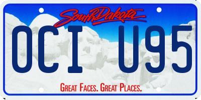 SD license plate 0CIU95