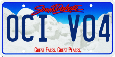 SD license plate 0CIV04