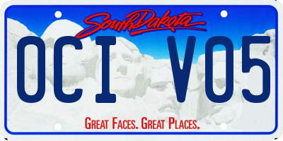 SD license plate 0CIV05