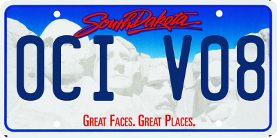 SD license plate 0CIV08