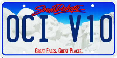 SD license plate 0CIV10