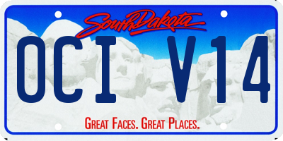SD license plate 0CIV14