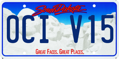 SD license plate 0CIV15