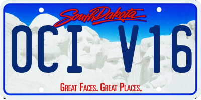 SD license plate 0CIV16