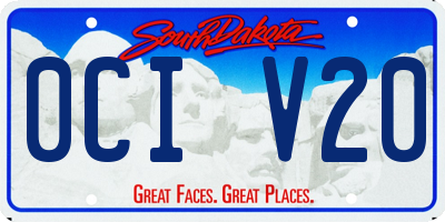 SD license plate 0CIV20