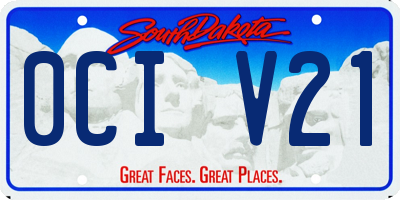 SD license plate 0CIV21