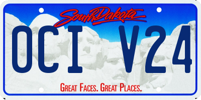 SD license plate 0CIV24