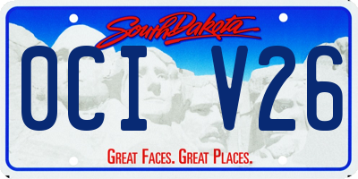 SD license plate 0CIV26