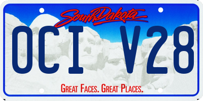 SD license plate 0CIV28