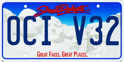 SD license plate 0CIV32