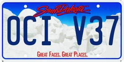 SD license plate 0CIV37
