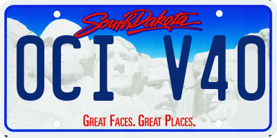 SD license plate 0CIV40