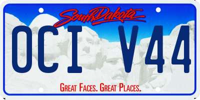 SD license plate 0CIV44