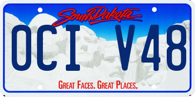 SD license plate 0CIV48