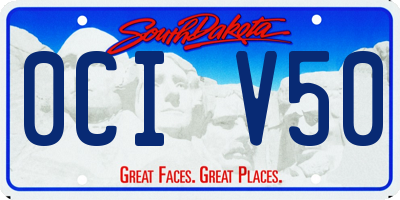 SD license plate 0CIV50