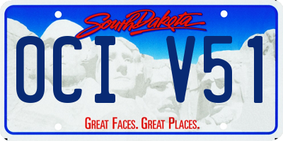 SD license plate 0CIV51