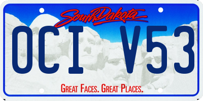 SD license plate 0CIV53