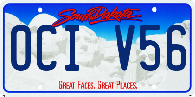 SD license plate 0CIV56