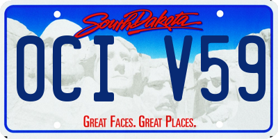SD license plate 0CIV59