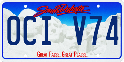 SD license plate 0CIV74