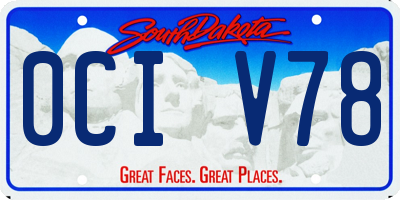 SD license plate 0CIV78