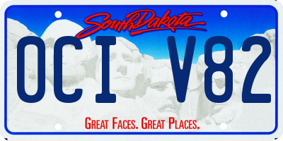 SD license plate 0CIV82