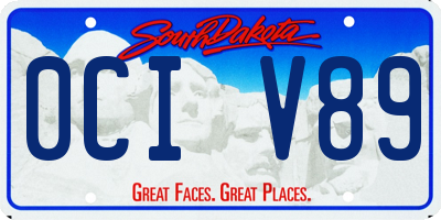 SD license plate 0CIV89