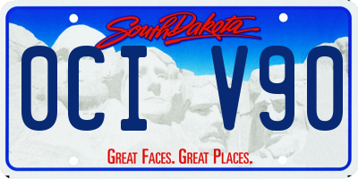 SD license plate 0CIV90