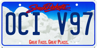 SD license plate 0CIV97