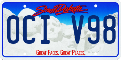 SD license plate 0CIV98