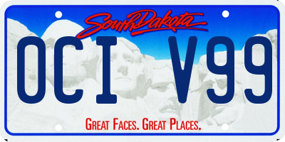 SD license plate 0CIV99