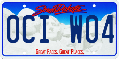 SD license plate 0CIW04