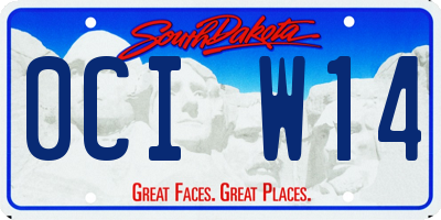 SD license plate 0CIW14