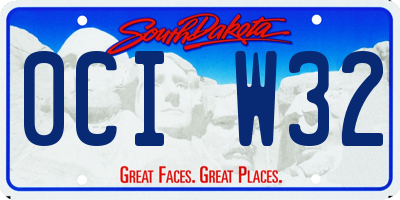 SD license plate 0CIW32