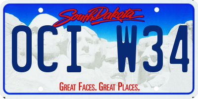 SD license plate 0CIW34