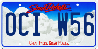 SD license plate 0CIW56