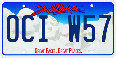 SD license plate 0CIW57