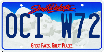 SD license plate 0CIW72